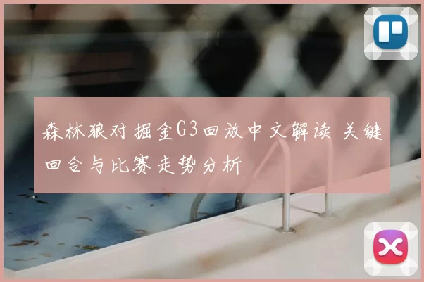 森林狼对掘金G3回放中文解读 关键回合与比赛走势分析